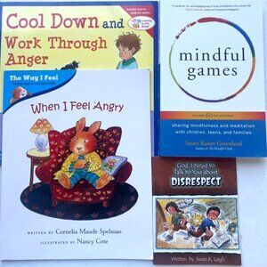 Childrens Book Set Managing Emotions Behavior Anger Disrespect Feelings Mindful